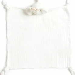 Doudou plat en coton bio éléphant (30 x 30 cm) Doudou Plat