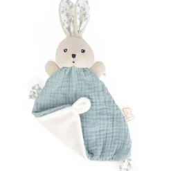 Sale Doudou plat lapin bleu Colombe K'doux Doudou Plat