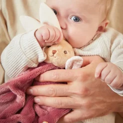 Sale Doudou plat Lapin bordeaux Doudou Plat