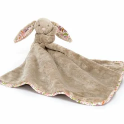 Doudou plat Lapin en fleurs Beige Doudou Plat