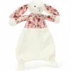 Jellycat Doudou plat Lapin en fleurs Crème