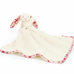 Doudou plat Lapin en fleurs Cream Doudou Plat