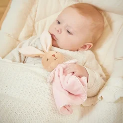 Kaloo Doudou plat Lapin rond rose