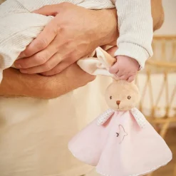Kaloo Doudou plat Lapin rond rose
