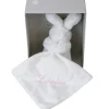 ANVIE Doudou plat lapin rose (personnalisable)