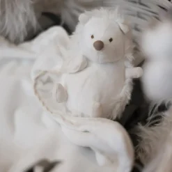 Tartine et Chocolat Doudou plat Léon le hérisson écru (25 x 25 cm)