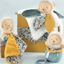 Doudou et Compagnie Doudou plat pantin Lion Boh'aime (12 cm)