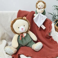 Doudou et Compagnie Doudou plat pantin Lion Couleurs savane (15 cm)