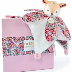 Doudou et Compagnie Doudou plat pétale Faon Boh'aime (27 cm)