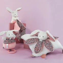 Hot Doudou plat pétale Lapin Boh'aime (27 cm) Doudou Plat