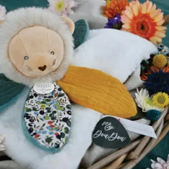 Doudou et Compagnie Doudou plat pétale Lion Boh'aime (27 cm)