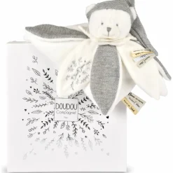 Sale Doudou plat pétales Ours Argent (25 cm) Doudou Plat