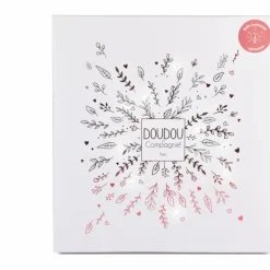 Doudou et Compagnie Doudou plat pétales Ours Rose (25 cm)