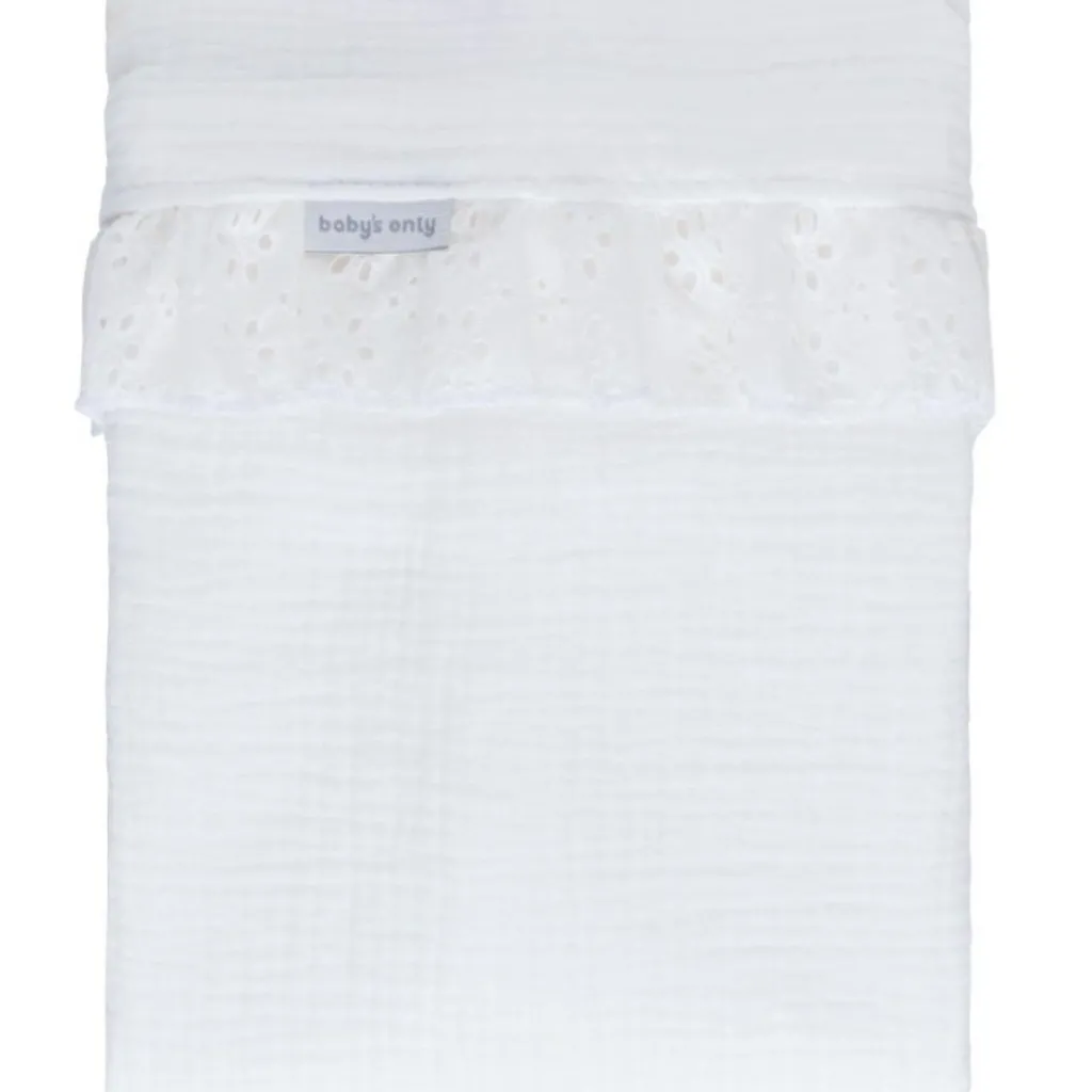 Sale Drap de berceau avec volant Calm blanc (80 x 100 cm) Linge De Berceau