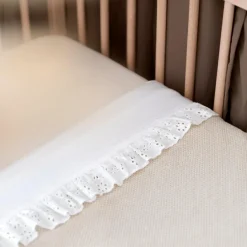 Sale Drap de berceau avec volant Calm blanc (80 x 100 cm) Linge De Berceau