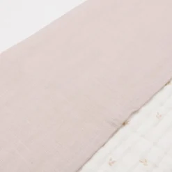 Outlet Drap de berceau en coton Slub Nougat (75 x 100 cm) Linge De Berceau