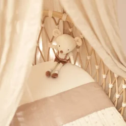 Outlet Drap de berceau en coton Slub Nougat (75 x 100 cm) Linge De Berceau