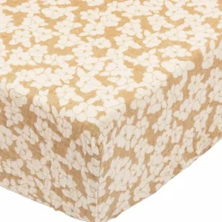 Sale Drap housse bebé en double gaze de coton Wabi-Sabi (70 x 140 cm) Golden Brown Sakura Drap Housse Bébé