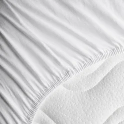 Kadolis Drap housse de berceau en coton bio Blanc (50 x 83 cm)