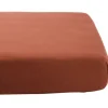 Kadolis Drap housse en coton bio Terracotta (70 x 140 cm)