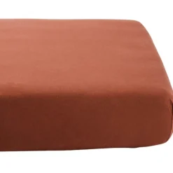 Kadolis Drap housse en coton bio Terracotta (70 x 140 cm)