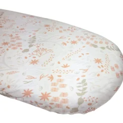 Kadolis Drap housse en coton bio Yukari Peach pour landau (72 x 33 cm)