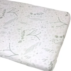 Kadolis Drap housse en coton bio Yukari Tilleul (70 x 140 cm)