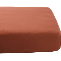 Kadolis Drap housse en coton bio Terracotta (60 x 120 cm)