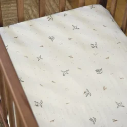 Discount Drap housse en coton bio L'Envolée (50 x 83 cm) Linge De Berceau