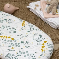 Outlet Drap housse en coton bio Yukari Douceur Original pour landau (72 x 33 cm) Linge De Berceau