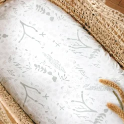 Discount Drap housse en coton bio Yukari Tilleul pour landau (72 x 33 cm) Linge De Berceau