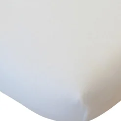 Kadolis Drap housse en coton bio blanc (70 x 140 cm)