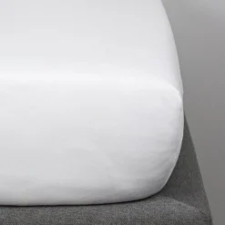 Kadolis Drap housse en coton bio blanc (70 x 140 cm)