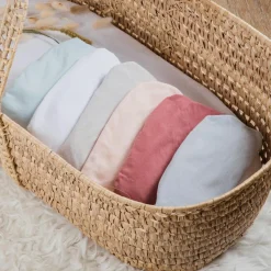 Kadolis Drap housse en coton bio Blanc pour landau (72 x 33 cm)