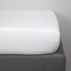 Kadolis Drap housse en coton bio blanc (60 x 120 cm)