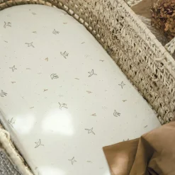 Drap housse en coton bio L'Envolée pour landau (72 x 33 cm) Linge De Berceau