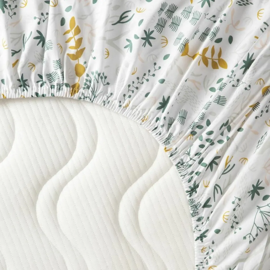 Best Drap housse en coton bio Yukari Douceur Original (50 x 83 cm) Linge De Berceau