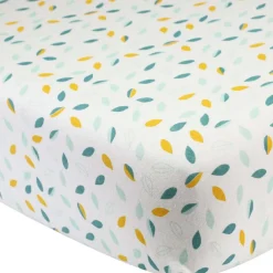 Clearance Drap housse en coton Feuille (60 x 120 cm) Drap Housse Bébé