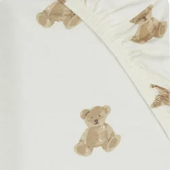 Discount Drap housse en coton ours Teddy Bear (60 x 120 cm) Drap Housse Bébé