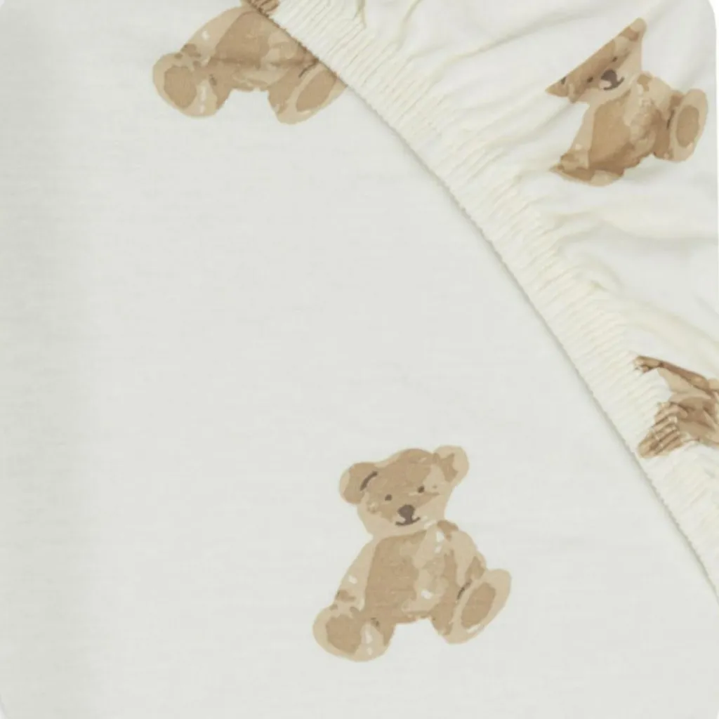 Discount Drap housse en coton ours Teddy Bear (60 x 120 cm) Drap Housse Bébé