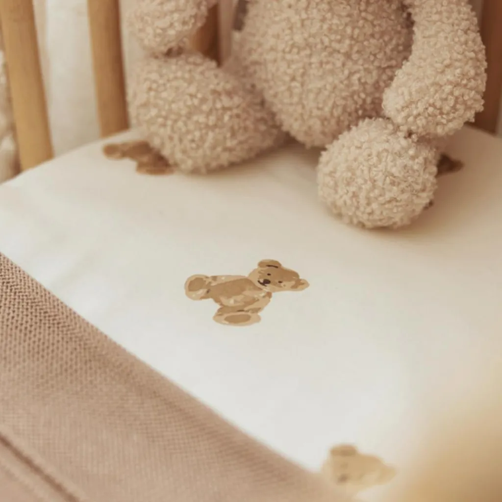 Discount Drap housse en coton ours Teddy Bear (60 x 120 cm) Drap Housse Bébé