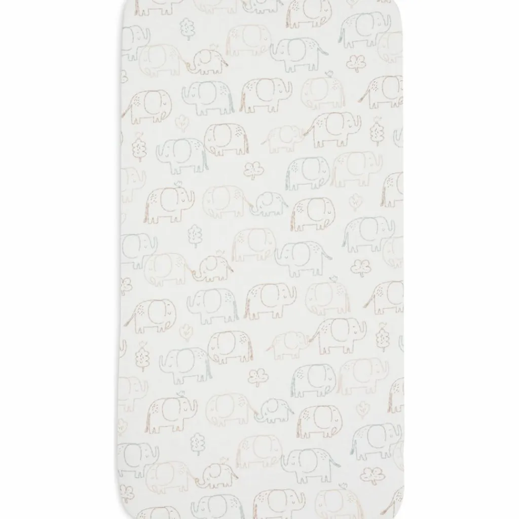 Drap housse en jersey Elephant Tales (40 x 80 cm) Linge De Berceau