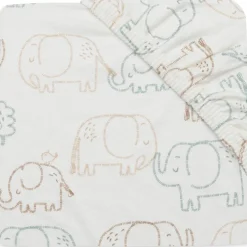Jollein Drap housse en jersey Elephant Tales (70 x 140 cm)