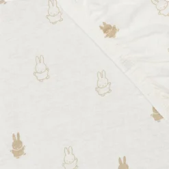 Jollein Drap housse en jersey Happy Miffy Nougat (40 x 80 cm)