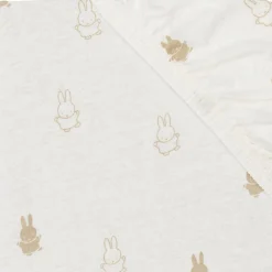 Jollein Drap housse en jersey Happy Miffy Nougat (60 x 120 cm)