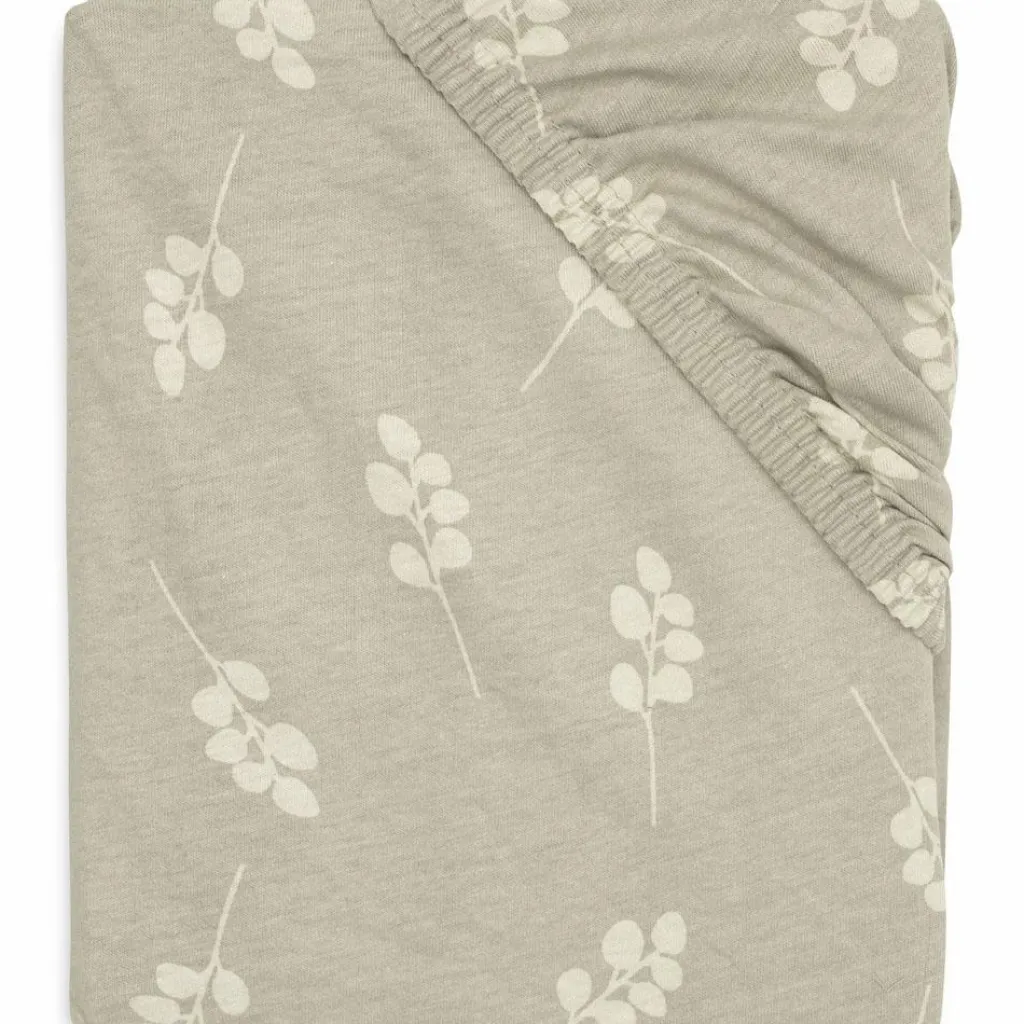 Jollein Drap housse en jersey Twig Olive Green (70 x 140 cm)