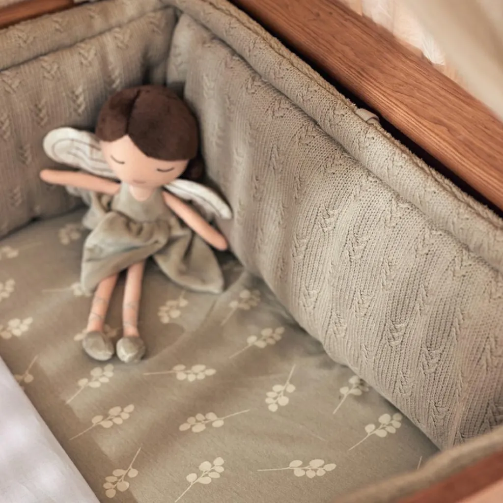 Jollein Drap housse en jersey Twig Olive Green (70 x 140 cm)