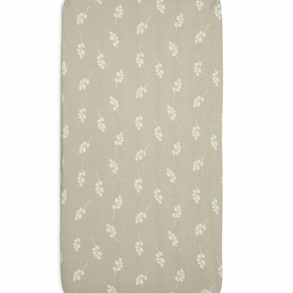 Jollein Drap housse en jersey Twig Olive Green (70 x 140 cm)