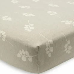 Jollein Drap housse en jersey Twig Olive Green (70 x 140 cm)