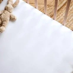 Kadolis Drap housse pur coton Blanc (70 x 140 cm)